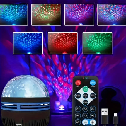USB LED Aurora Projection Lamp Remote Control Electronic Luminescent Night Light LED Star Projector Wedding Party Decorations
