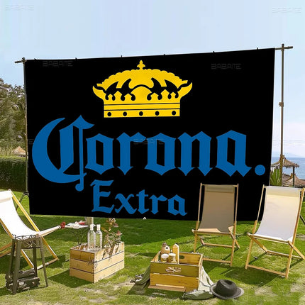 C-Corona E-Extra Beer Anime Chart Creative Pattern Hanging Flag Polyester Printed Banner Hand Pulled Flag