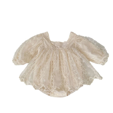 7006 Baby Lace Romper Longsleeve Princess Baby Girls Clothes Newborn Infant 0-6m Romper