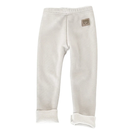 Korean Autumn Winter New Children One Piece Leggings Unisex Boys Girls Baby Cold Prevent Warm Cartoon Elastic Bound Feet Pants