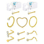 Geometric / Nose Rings & Studs / Face|20G 0.8mm|Set 4