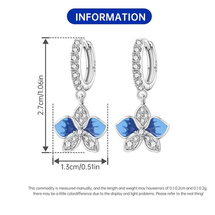 Hot Sale Original 925 Sterling Silver Zircon Pink Paw Print Earrings Heart Flower Leaf Design Women Party Jewelry Gift Ear Loops