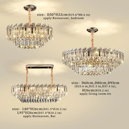 Crystal Hanging Lamps for Living Room Chandelier for Dining Room French Large Nordic Bedroom HQ Ceilling Light Pendant Lamp