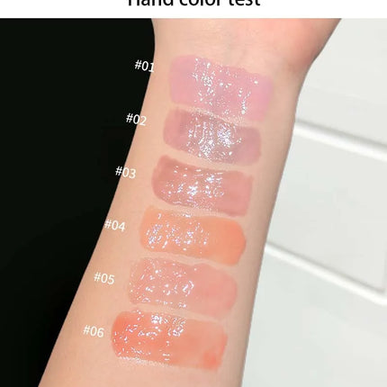 Clear Transparent Grey Purple Lip Gloss Hydrating Drying Lips Mirror Lip Glaze Tint Plumper Moisturizing Crystal Lip Oil Makeup