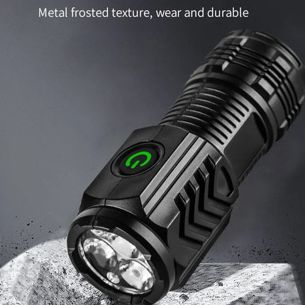 Portable Mini 3 LED Handheld Flashlight Powerful Fingertip Torch Outdoor Waterproof Hiking Camping Flash Light with Pen Clip