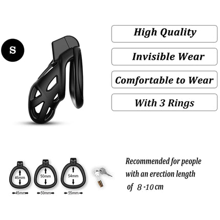 Adult Toys for Male Penis Lock Chastity Cage with 2 Keys And 3 Rings For Men Comfortable And Breathable Cock Ring Penis Sex Toys