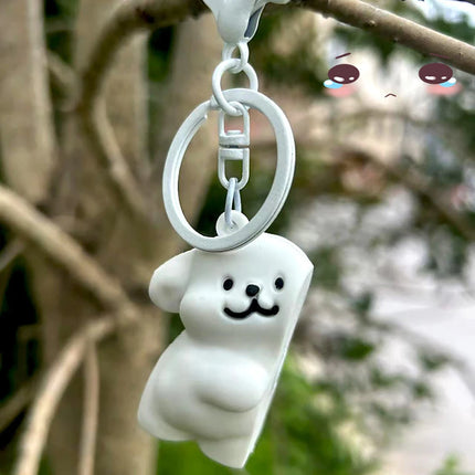 1Pair Cute Resin Bear Couple Magnetic Keychain Cartoon Animal Doll Bag Pendant Kawaii Key Chains Gifts for Lovers Ornaments