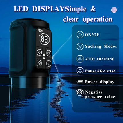 Electric Vacuum Penis Pump Men's Sex Toy Penis Extender Vacuum Pump Sucking LED Display Male Masturbator Sex Toy For Men Adult