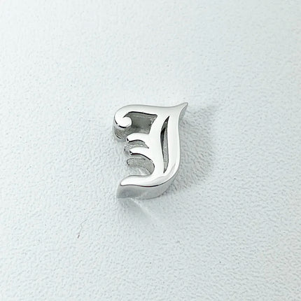 Unique Real 925 Sterling Silver Old English Letter A-Z Initial Charm Pendant For Women Girls Men Spiriti Jewelry Gift For Friend
