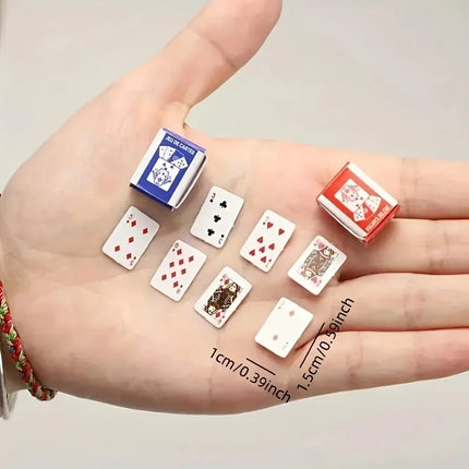 2PCS  Set of 54 Mini Creative Playing Cards, handmade paper playing cards, suitable for novelty party games and gifts, decorative travel games and small playing card expansions, ideal for unique party entertainment and creati