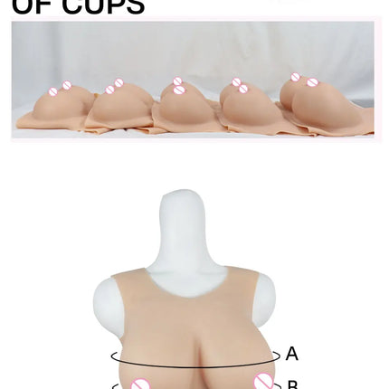 Cosplay Chest Silicone Breast Forms Huge Fake Boobs Transgender Drag Queen Shemale Crossdresser Artificial Breasts Shemale