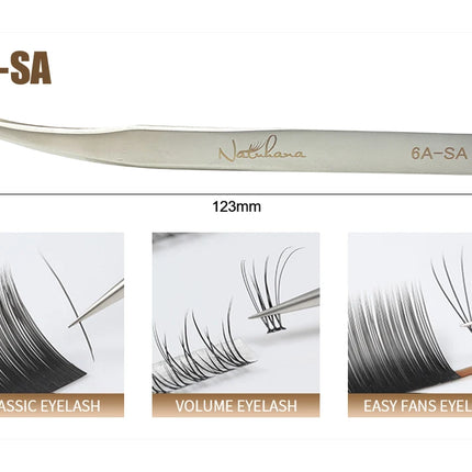 NATUHANA Anti-static Straight Eyelash Extension Tweezers Industrial Precision Curved Straight Lash Eyebrow Tweezers Makeup Tools