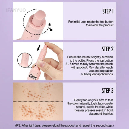 Five-point Freckle Stamp Natural Waterproof Quick Dry Liquid Freckles Pen Long Lasting Air Cushion Freckles Stick Dot Spot Tool