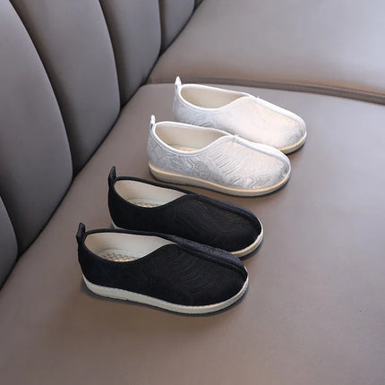 Chinese Style Children Hanfu Shoes Fashion Boys Traditional Casual Embroidered Shoes Versatile Loafers Kids Beijing Cloth Shoes
