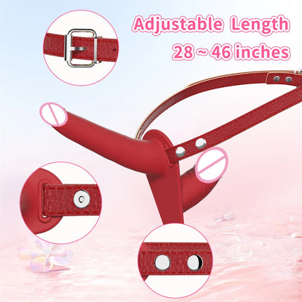 Strap-on Dildo Vibrator Vaginal Masturbatoion Clitoris Stimulator Wearable Double Head 10 Vibration Sex Toys for Couple Lesbian