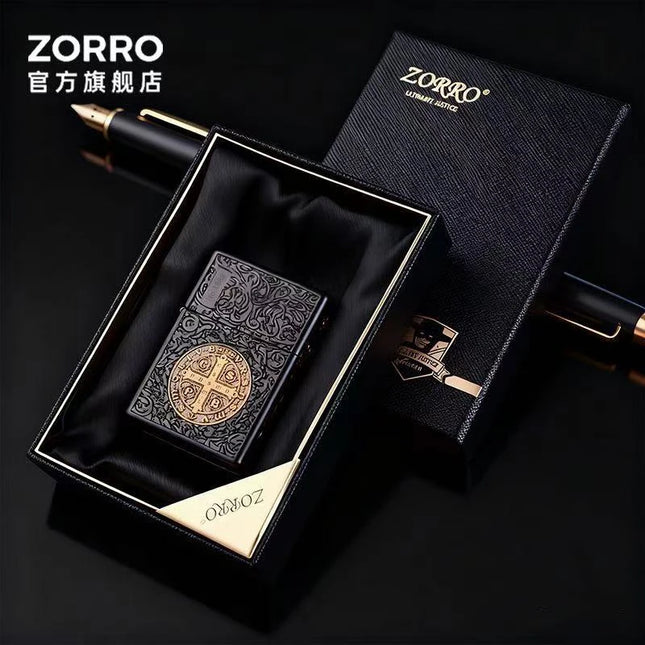 ZORRO Black Titanium Constantine Kerosen Lighter, Personalized Thickened Armor, Gift for Boyfriend Gadgets for Men