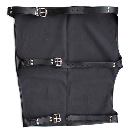 Thierry PU Leather Mooning Spanking Skirt with Straps Cosplay Adult Games for Women Erotic Mini Skirt for Sex Night Clubwear