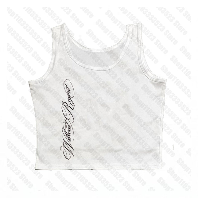 Kawaii Cute Girls Pattern Women's Clothing Tank Tops Retro Harajuku Baby Tank Streetwear Fashion Y2K Style Print Vest 2000s Summer