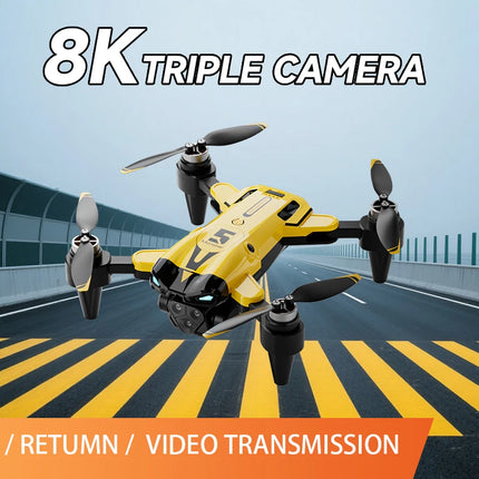 HD Aerial Drone 8K Camera Dual Lens Switch Horizontal Vertical Shooting Gesture Photo Video VR Glasses HDR Imaging App Control RC Drone