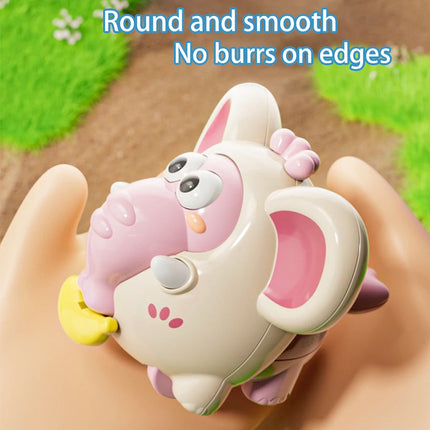 Children's Pull-String Banana Elephant Winding Toy, Wind-Up Scooter, Creative Cartoon Cute Animal Pull-String Baby Crawling Toy
