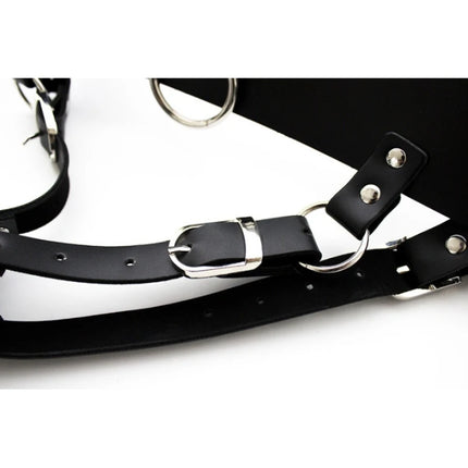 Leather Strap on Bdsm Bondage AV Vibrator Magic Wand Holder Belt Attachment Accessory fits Hitachi