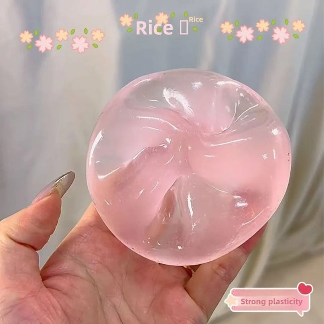Jouets Squishy Transparents Bleus à Rebond Lent en Matériau Souple Anti-Stress Sensoriel Fidgets Soulagement du Stress Simulation Sensorielle