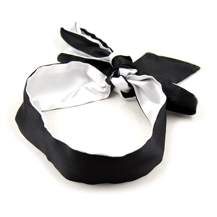 Two-Tone Tied Hands Ribbon Blindfold Eye Covers Erotic Bondage Role Play Accessories Silk Handcuffs Sex Toys For Women Eye Mask