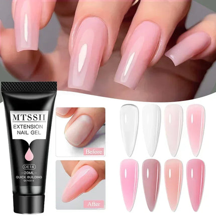 MTSSII 20m Extension Nail Gel Set Manicure Set Finger Quick Buliding Extension Gel Nail Polish Kit Soak Off UV Gel LED Nail Art
