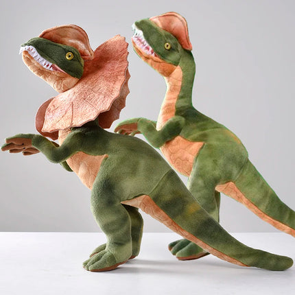 Jurassic Park Dilophosaurus Dinosaur Plush Toy Double Crested Lizard Figure Stuffed Toy Cool Kids Gift for Children Dropshipping