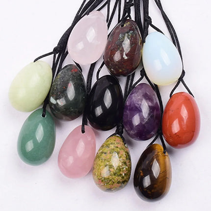 Wholesale Multiple Materials Jade Yoni Egg Women Kegel Exerciser Vaginal Muscles Tightening Ball Crystal Rose Quartz Eggs