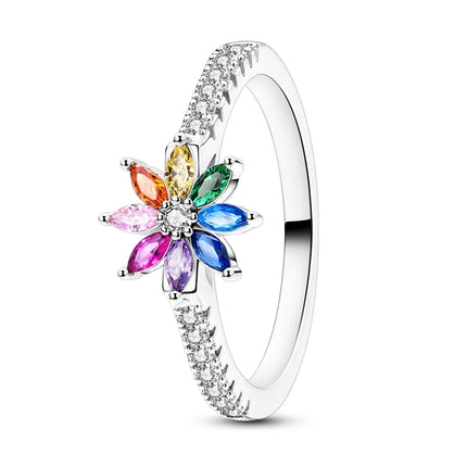 Shine Zircon Ring 925 Silver Original Stone Multi Layer Simple Infinitely Wide Rings For Women FineJewelry Wedding Party Gift