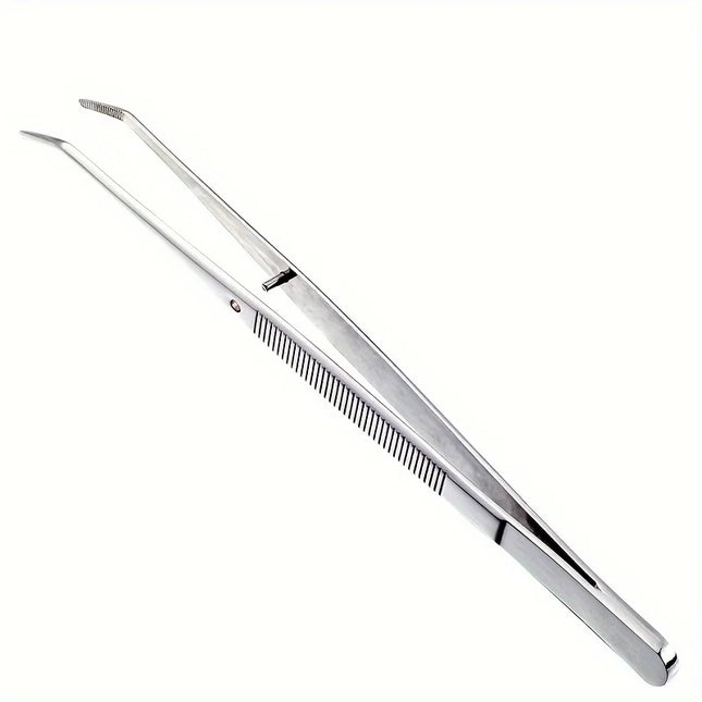1/2/5pcs Stainless Steel Multi-Purpose Tweezers Perfect For Nail Art, Dental Crystals Cotton Picking,Dental Oral Mirror Care Kit