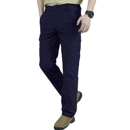 Casual Men Pants Summer Multiple Pockets Cargo Pants Quick Dry Thin Trousers Outdoor Hiking Workout Breathable Long Pant New