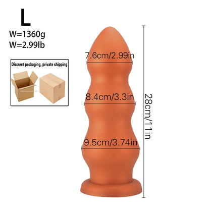 Huge 4 Size Anal Plug Big Anal Beads Butt Plug Smooth Soft Silicone Dilatador Anal Dildo Penetration Anal Toys Fisting Buttplug