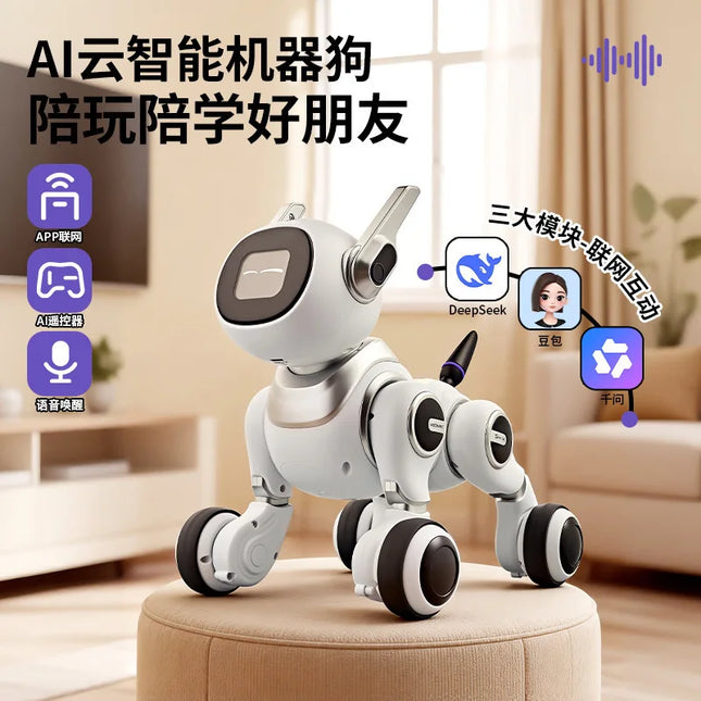 New Ai Remote Control Intelligent Robot Dog Children'S Puzzle Toy Boy Electronic Bionic Robot Dog Rc
