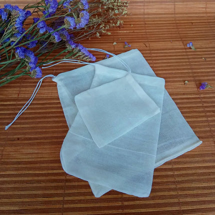 5 PC 100% Cotton Cloth Bag Spice Strainer Mesh Filter Herbal Ball Kitchen Cooking Tools Colander Bag