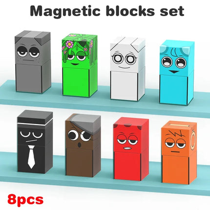 Sprunki Figures Magnetic Blocks Set Build Mine Magnet World Frozen Edition Sensory Toys Princess Castle Birthday Gifts for Kid