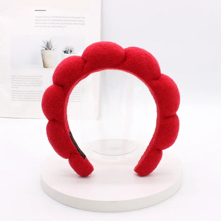 Women Girls Sponge Co Spa Makeup Bubble Terry Cloth Headband Puffy Retro Hair Bands Soft Hairband Headwear