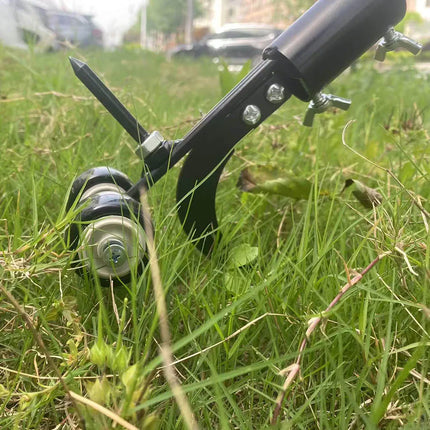 Heavy Duty Garden Weeder Tool Manual Weed Puller with Lawn Cutter & Auxiliary Wheels for Dandelions Grass ，Garden Cleaning Tools
