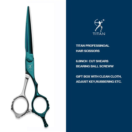 TITAN Professional Hair Scissors Barber Cutting Scissors Hairdressing Shear Salon ToolsATS314 Stainless Steel