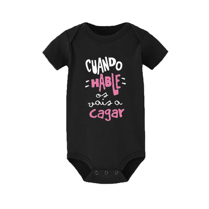 When I Talk You Mess Up The Gift Print Baby Rompers Infant Bosysuit Baby Cute Cloths Newbron Short Sleeve Bodysuits Toddler Gift