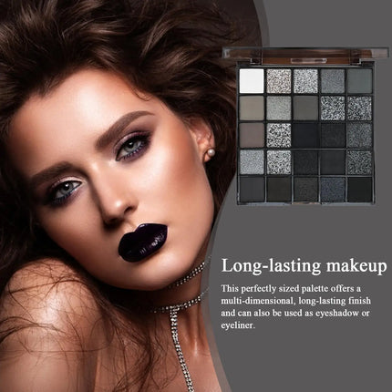 Dark Eyeshadow Palette 25 Colors Smoky Eyeshadow Makeup Palette Powder Shadow Gothic Smokey Eye Kit Cool Tone Eye Shadow makeup