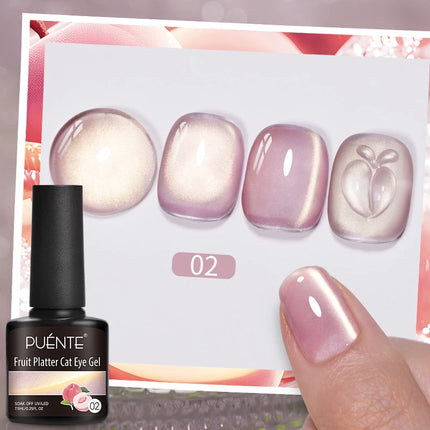 7.5ML Amber Moonlight Cat Magnetic Gel High Glossy Luxury Coffee Series Cat Eye Gel Soak Off UV Semi-Permanent Nail Art Varnish