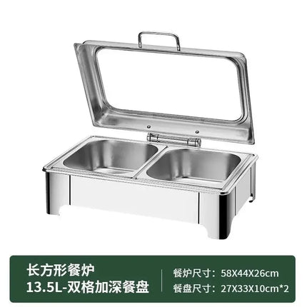 [New]Buffet Insulation Furnace Stainless Steel Electric Heating Meal Furnace Commercial Hotel Buffet Furnace Canteen Visible