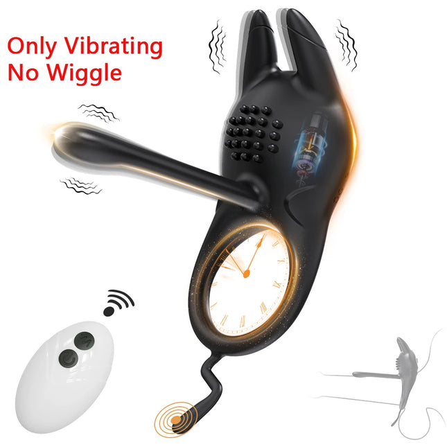 2025 Wiggle Swing Cock Ring for Men Ejaculation Delay Remote Control Penis Vibrator Ring Vagina Stimulator Sex Toy for Couples