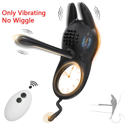 2025 Wiggle Swing Cock Ring for Men Ejaculation Delay Remote Control Penis Vibrator Ring Vagina Stimulator Sex Toy for Couples