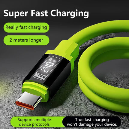 PD240W Cable Super Fast Charging Type C TO Type C Silicone Cable For Samsung iPhone8-17 Pro Xiaomi 17 Quick Quick Charging Cable