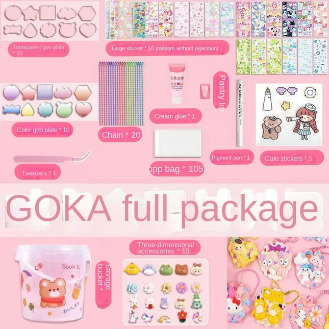 Cream Gum Guka Stickers Painted Girl Toy Gugu Plate Stickers Children's Handicraft Toys