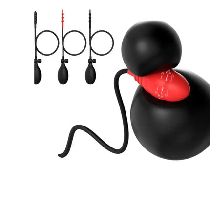 preferredInflatable Anal Plug Unisex Butt Plug with Hand Pump 3 Beads 6 Beads Soft Silicone for Couples Adult Play Bedroom