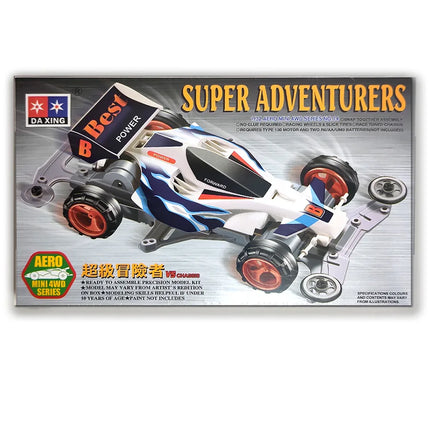 Spider king mini four-wheel drive car, 1/32 scale super assembly model car, classic spider racing toy collection & gift.